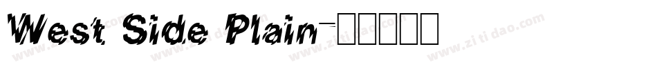 West Side Plain字体转换